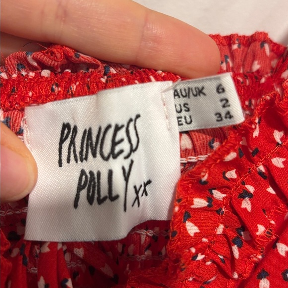Princess Polly Love Birds Mini Dress Red (US 2) - Picture 3 of 10
